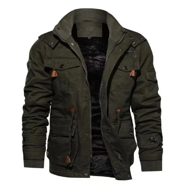 Men's Jacket With Crochet Weaving