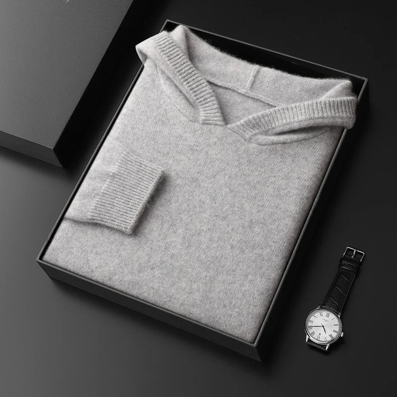 Men's Cashmere Knit Hoodie