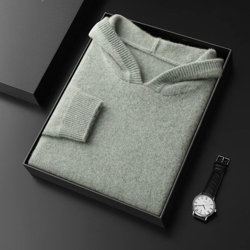 Men's Cashmere Knit Hoodie