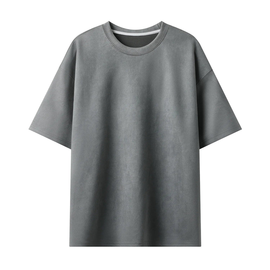 Men's Short-Sleeve Suede T-Shirt
