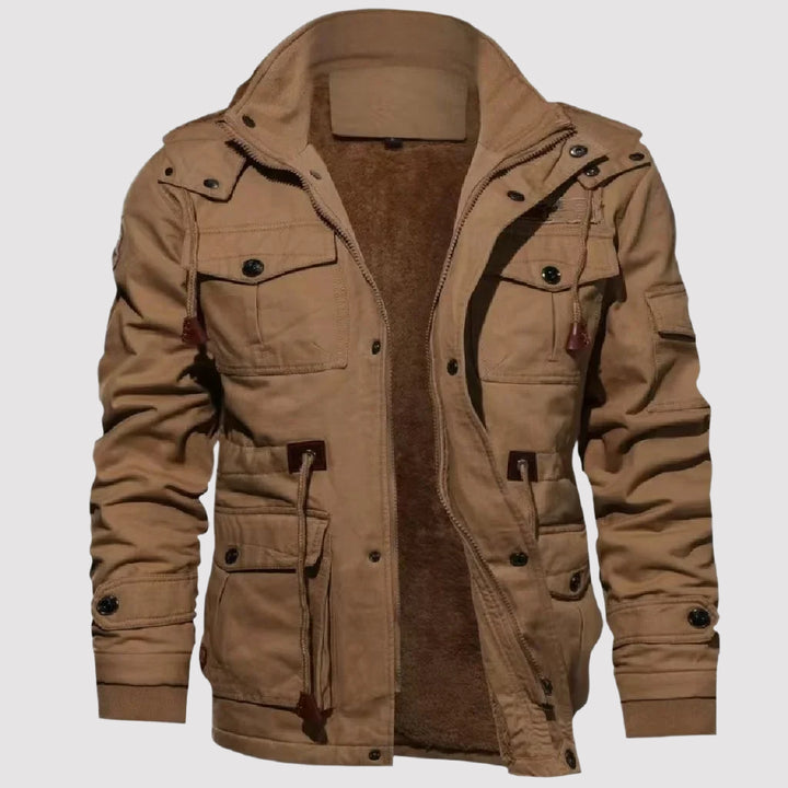 Men's Jacket With Crochet Weaving