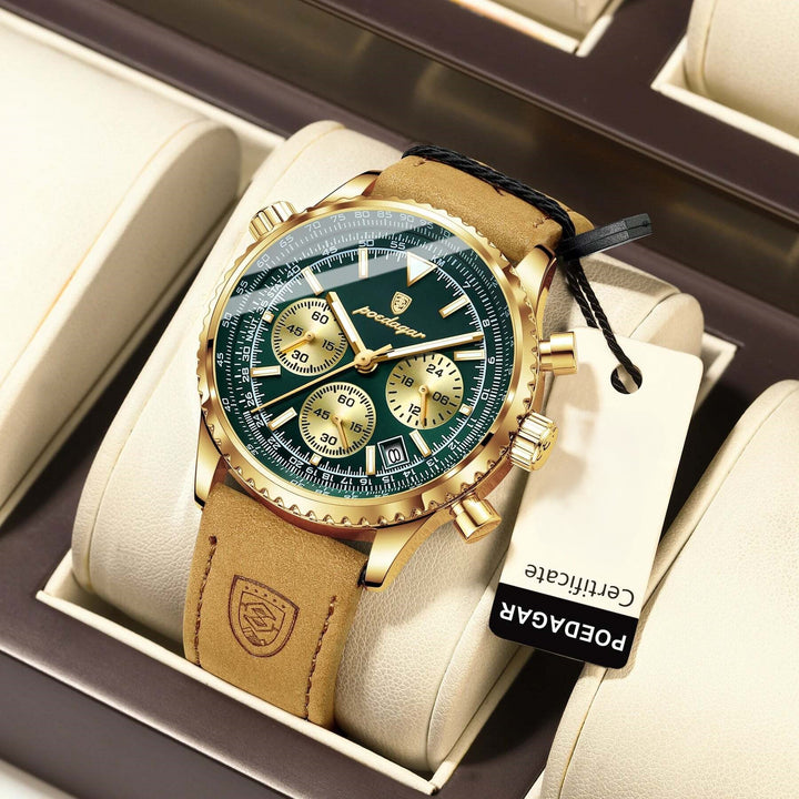 NuMode | Men's Leather Chronograph Watch
