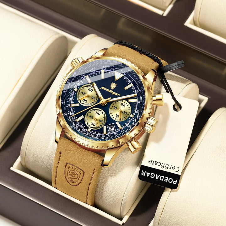 NuMode | Men's Leather Chronograph Watch