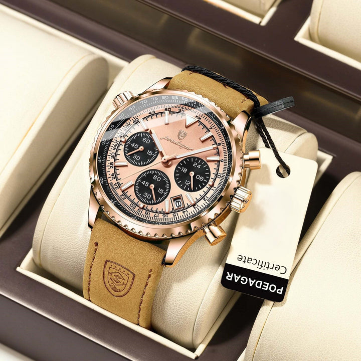 NuMode | Men's Leather Chronograph Watch