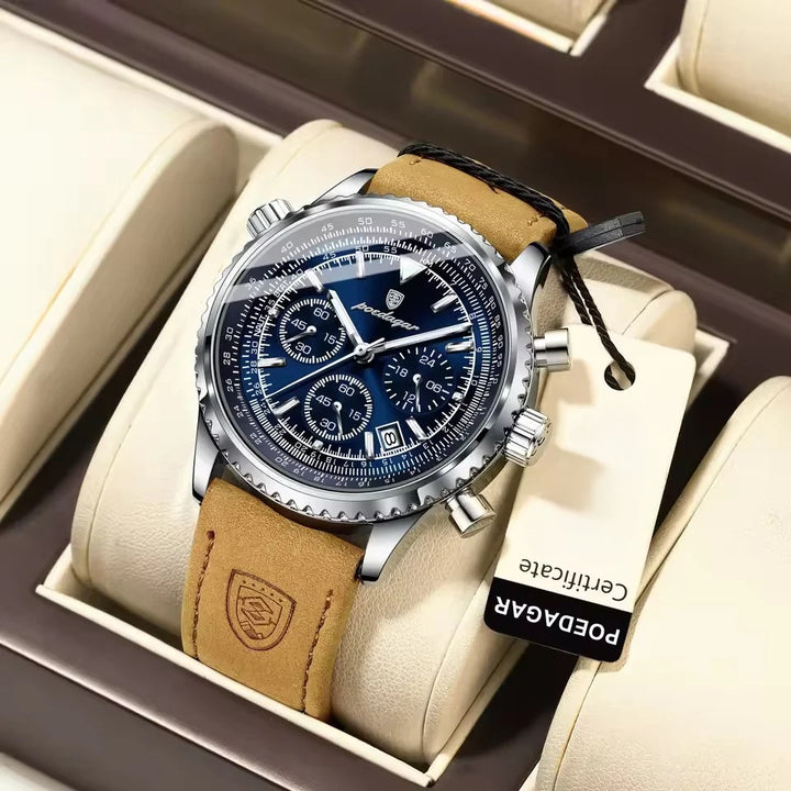NuMode | Men's Leather Chronograph Watch