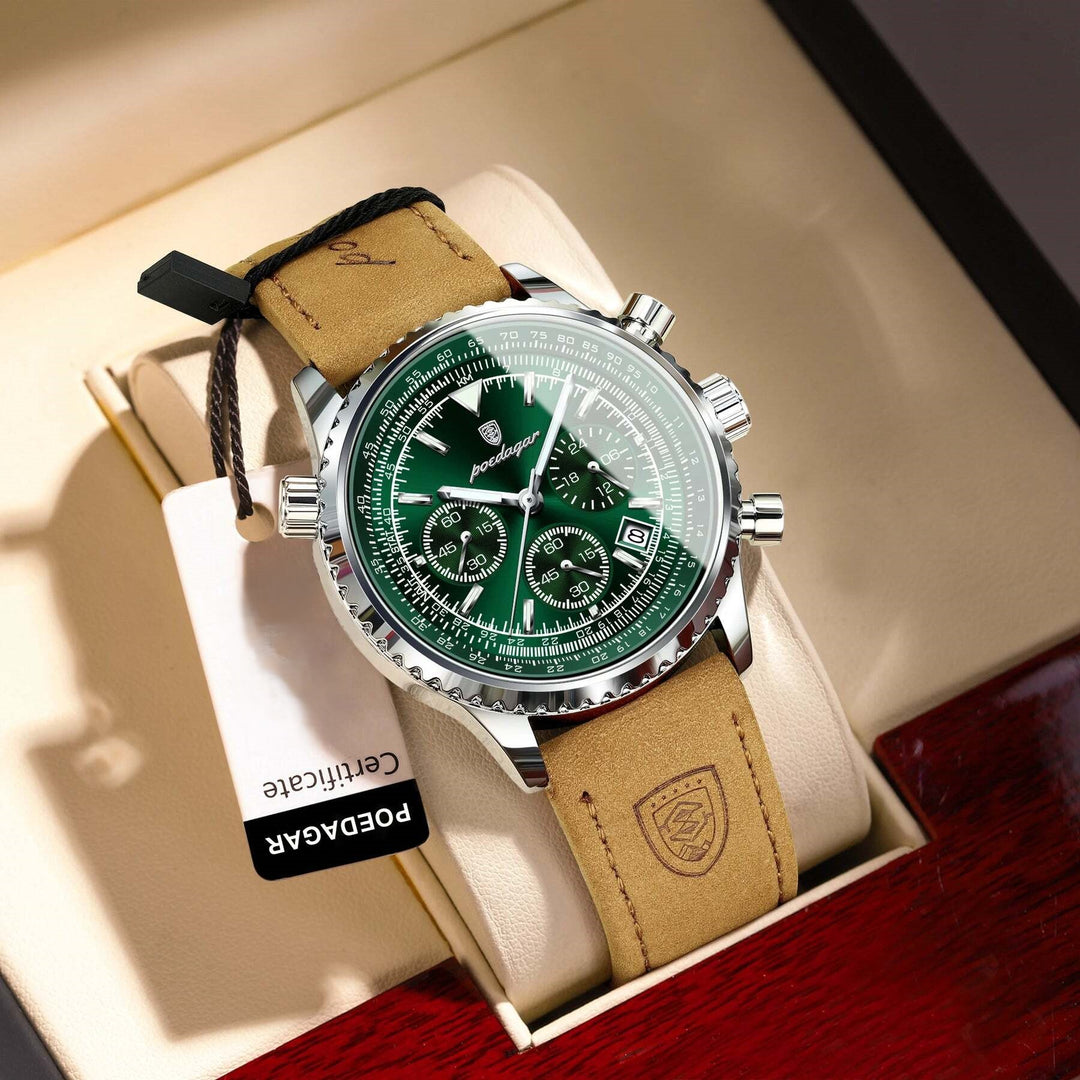 NuMode | Men's Leather Chronograph Watch