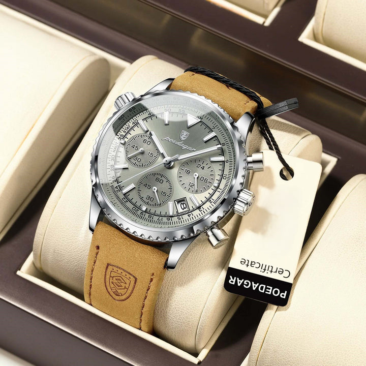 NuMode | Men's Leather Chronograph Watch