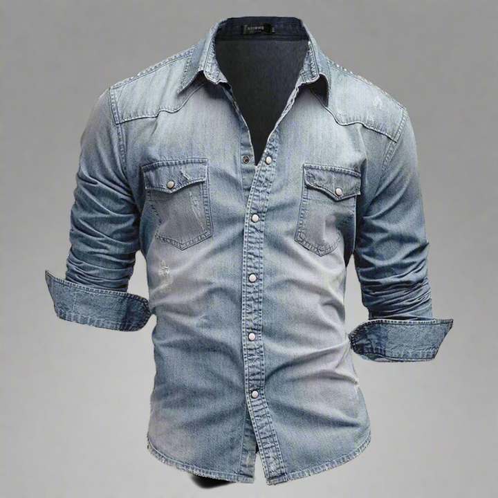 NuMode | Men’s Long Sleeve Denim Shirt