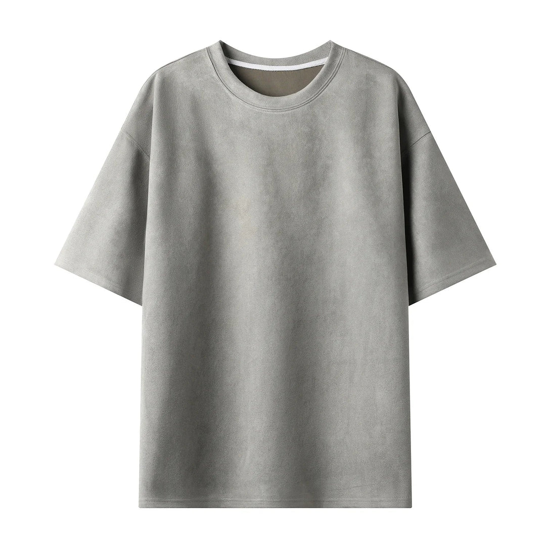 Men's Short-Sleeve Suede T-Shirt