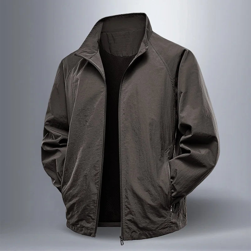 Brown jacket on a gray background