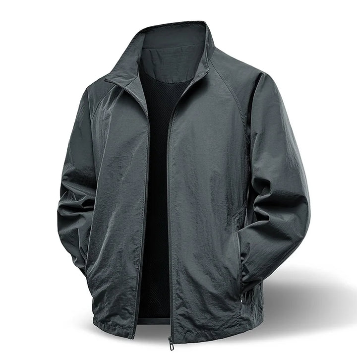 Gray jacket on a white background