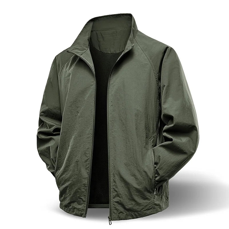 Green jacket on a white background