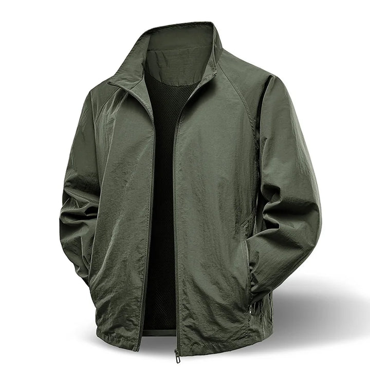 Green jacket on a white background