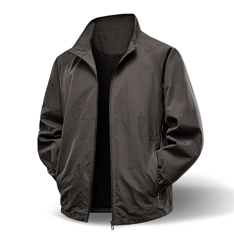 Dark gray jacket on a white background
