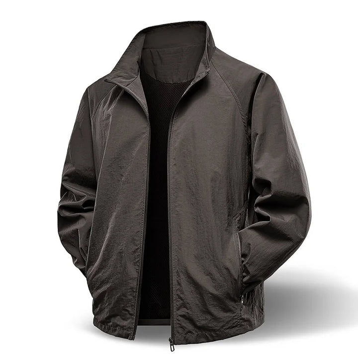 Dark gray jacket on a white background