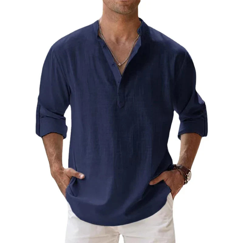 Men's Cotton Long-Sleeve Shirt