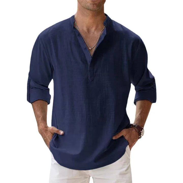 Men's Cotton Long-Sleeve Shirt