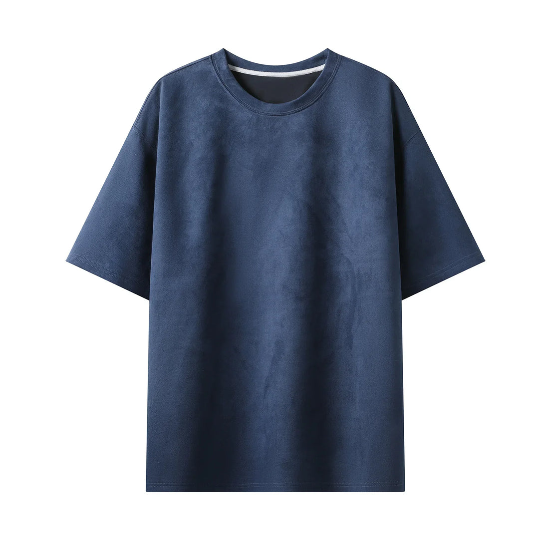 Men's Short-Sleeve Suede T-Shirt