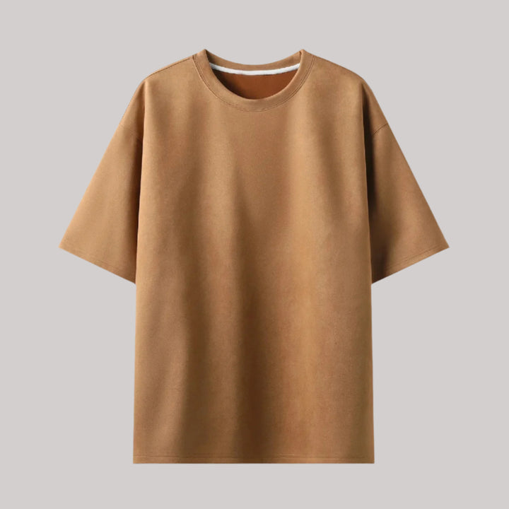 Men's Short-Sleeve Suede T-Shirt