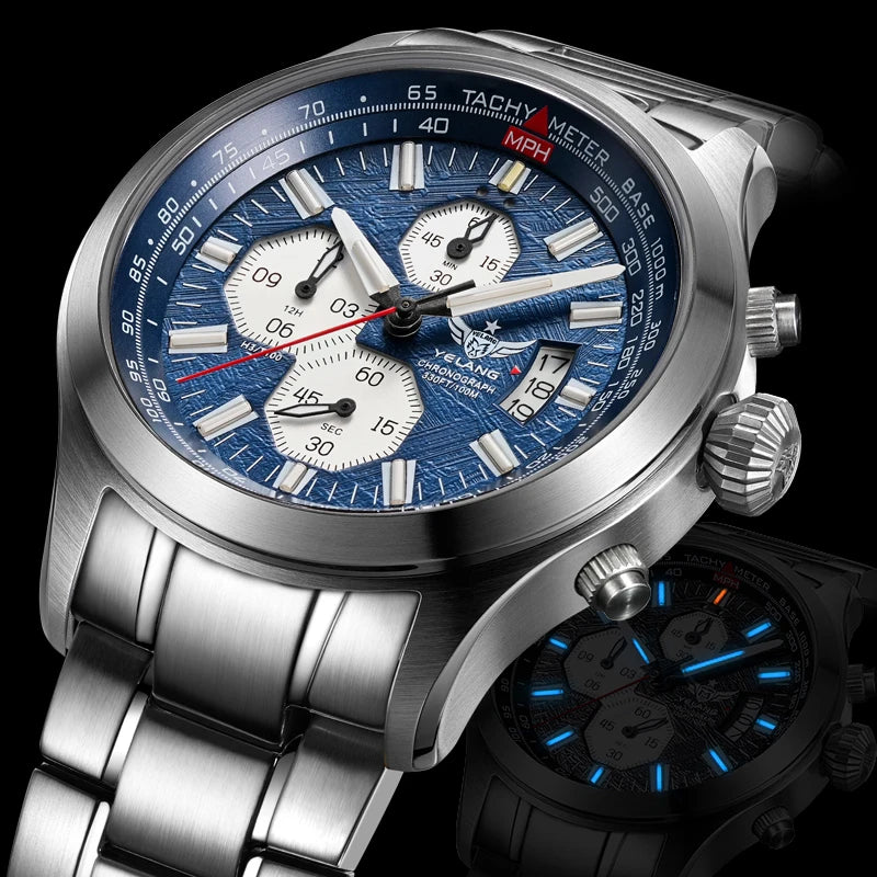 Men Stainless Steel Chronograph Watch
