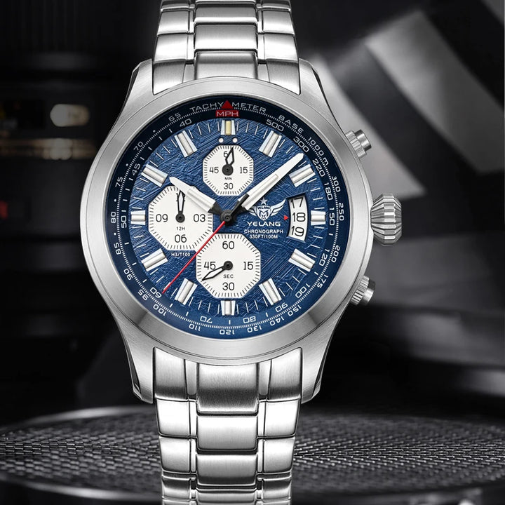 Men Stainless Steel Chronograph Watch