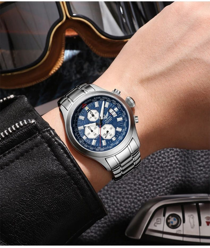 Men Stainless Steel Chronograph Watch