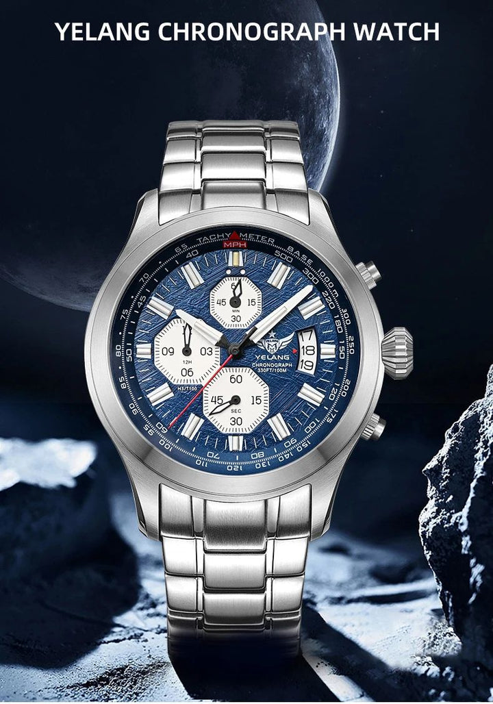 Men Stainless Steel Chronograph Watch