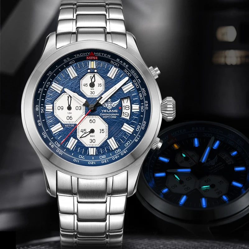 Men Stainless Steel Chronograph Watch