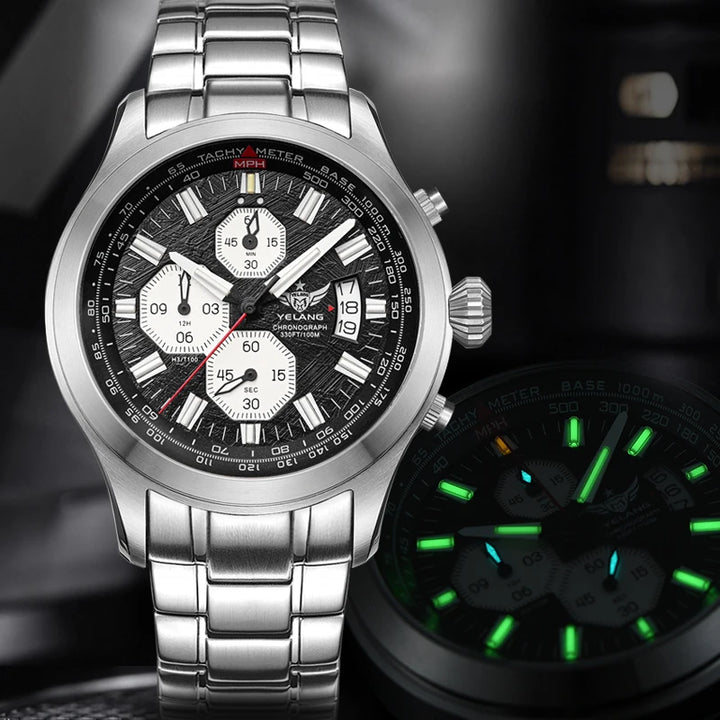 Men Stainless Steel Chronograph Watch
