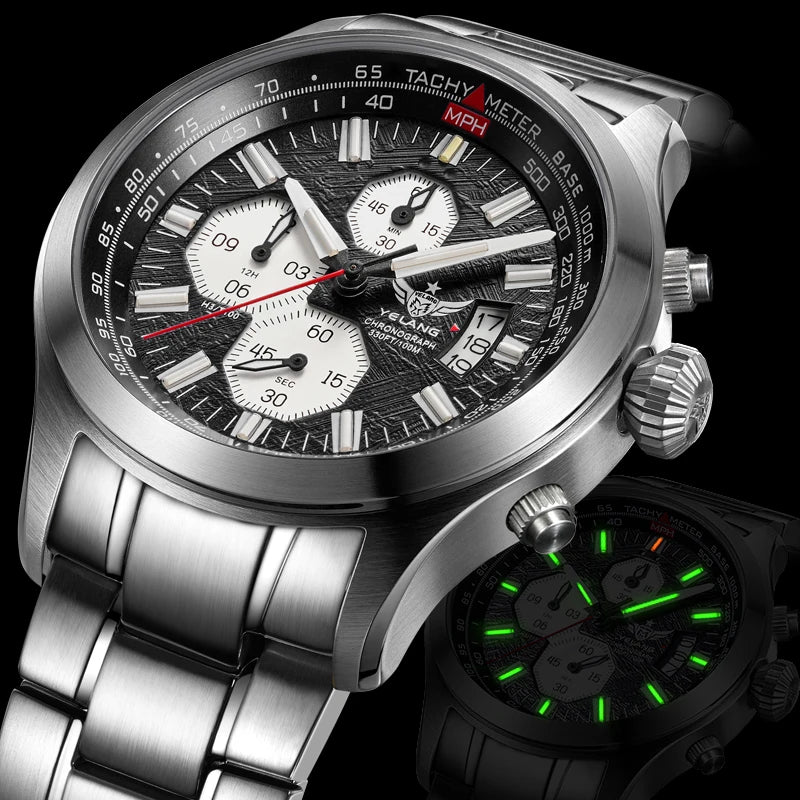 Men Stainless Steel Chronograph Watch