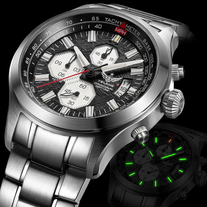 Men Stainless Steel Chronograph Watch