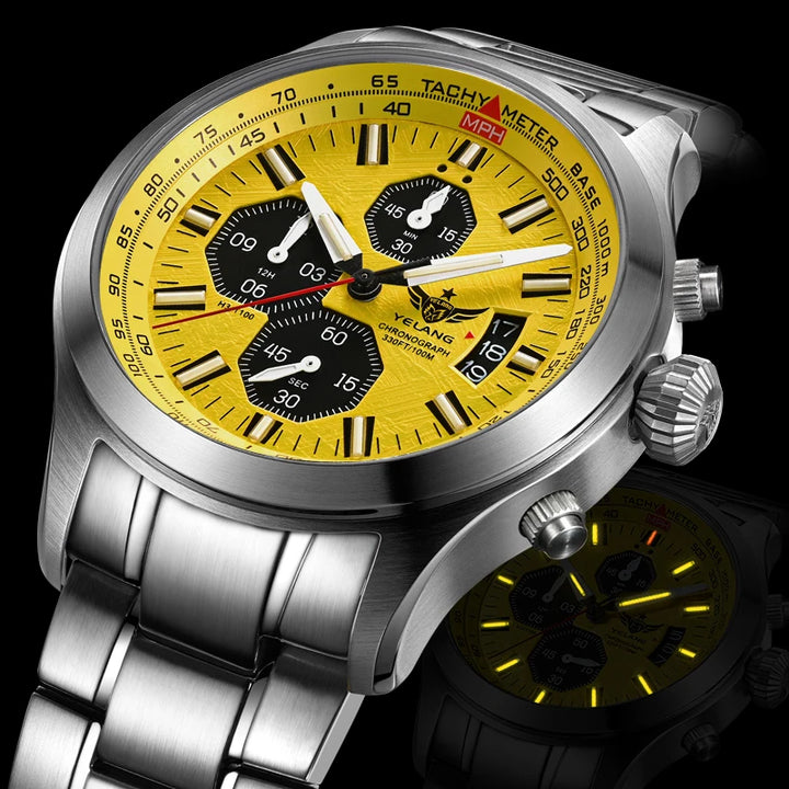 Men Stainless Steel Chronograph Watch