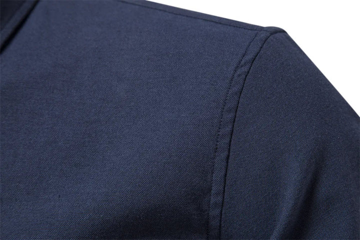 Men's Stand Collar Cotton Shirt