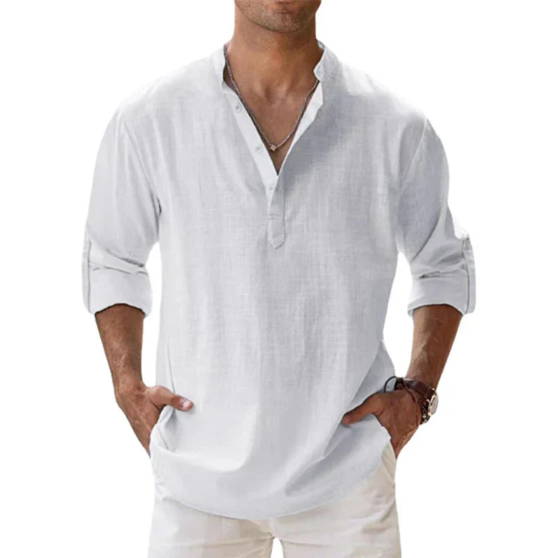 Men's Cotton Long-Sleeve Shirt