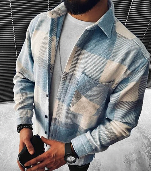 Men’s Check Long-Sleeve Shirt
