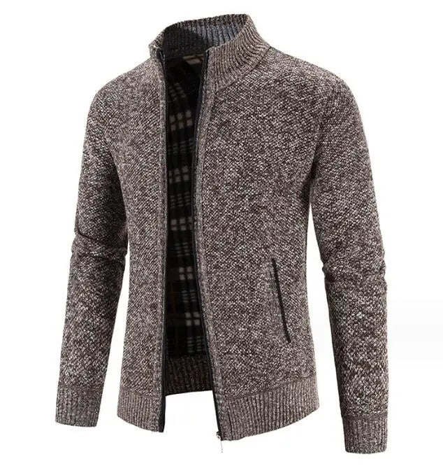 Gray knitted sweater on a white background