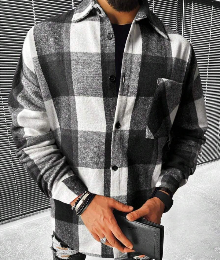 Men’s Check Long-Sleeve Shirt