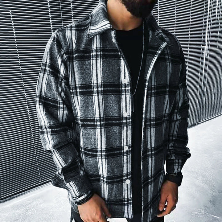 Men's Spring Check Long Sleeve Shirt