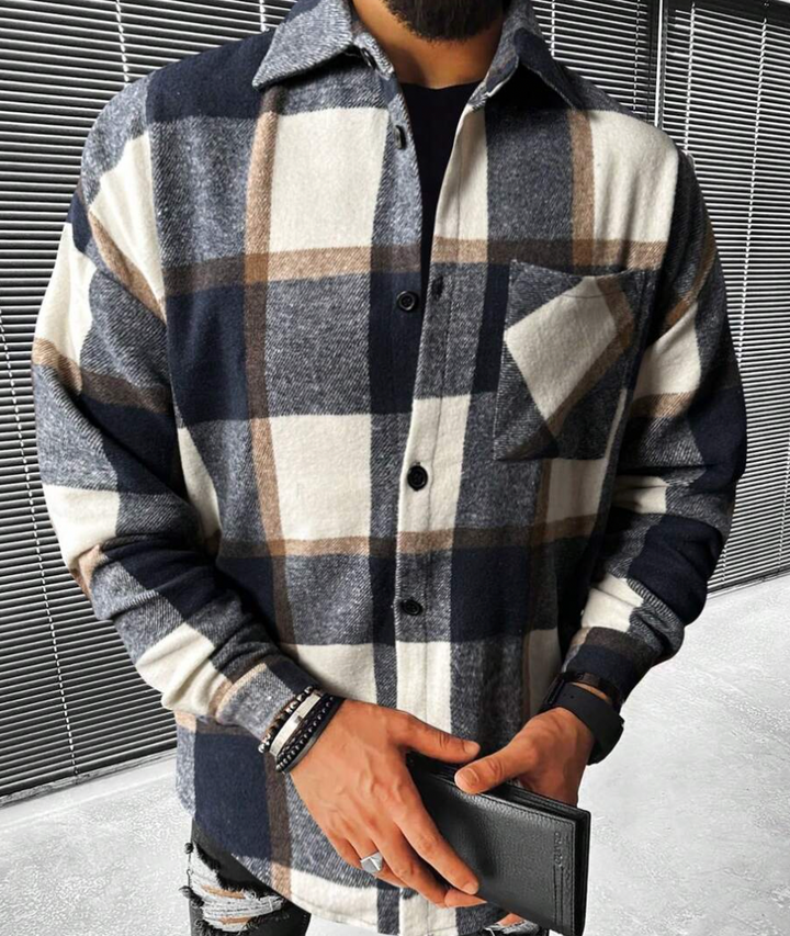 Men’s Check Long-Sleeve Shirt