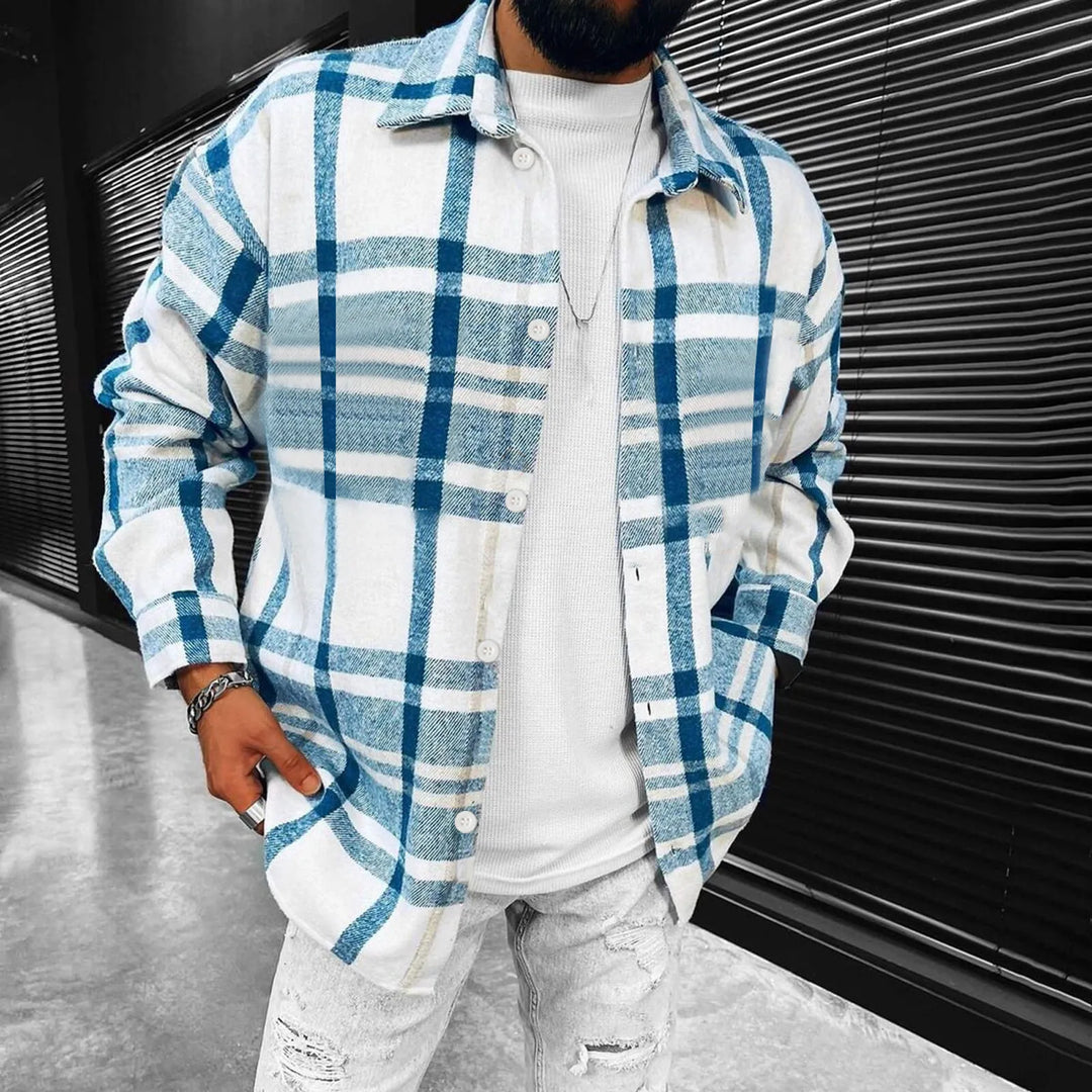 Men's Spring Check Long Sleeve Shirt