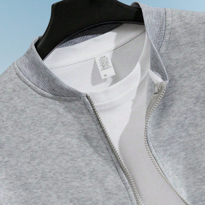 Men's Zip-Up Bomber Tracksuit Set