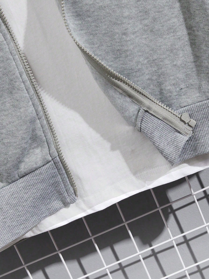 Men's Zip-Up Bomber Tracksuit Set