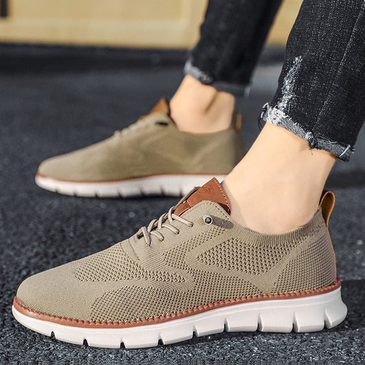 Men’s Breathable Knit Canvas Sneakers  