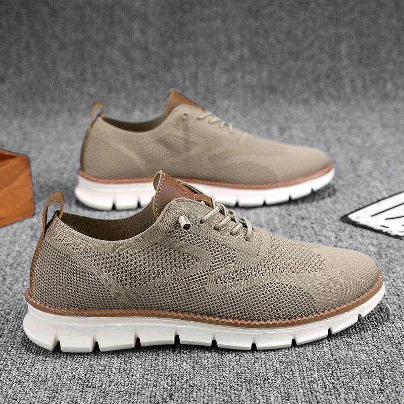 Men’s Breathable Knit Canvas Sneakers