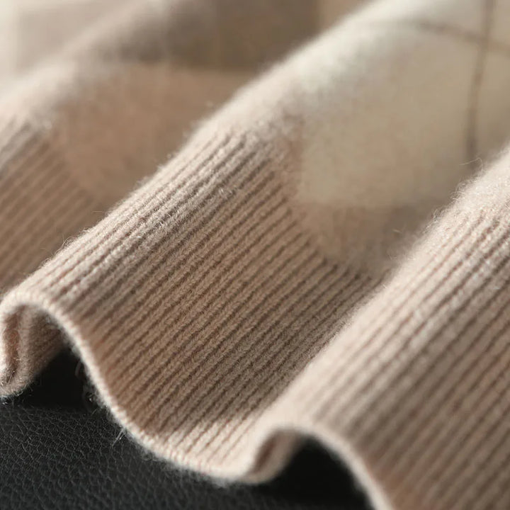 Close-up of beige ribbed fabric texture