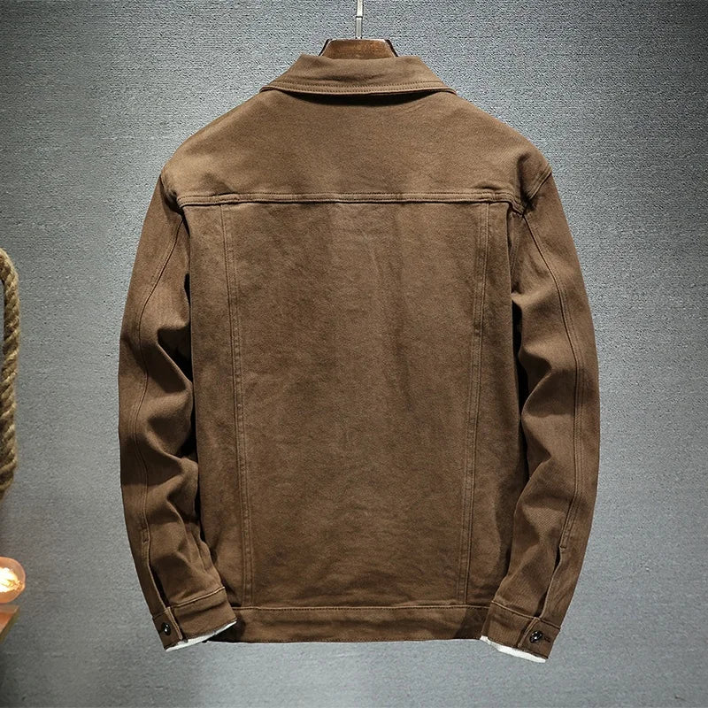Brown jacket on a gray background
