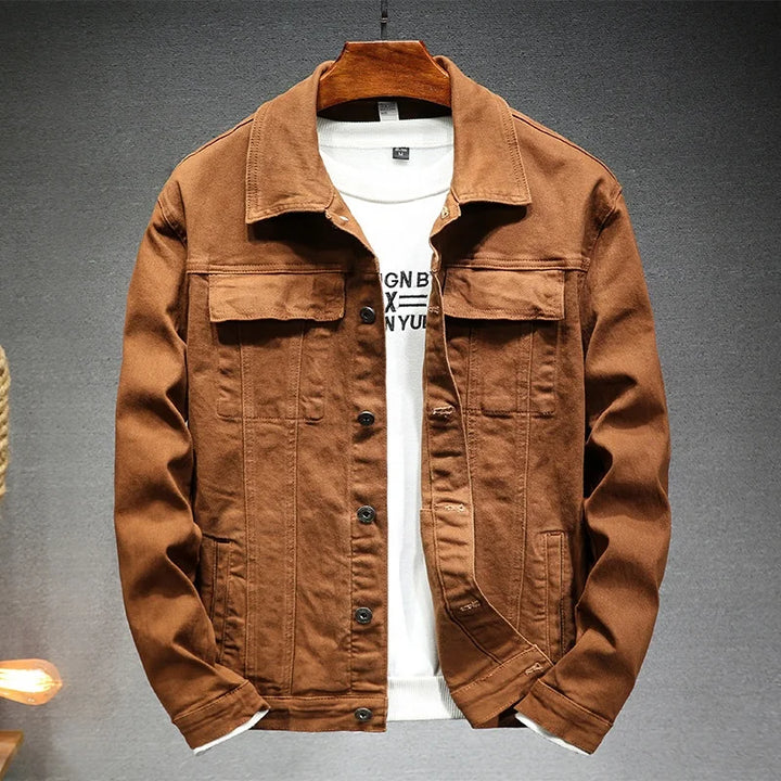Brown jacket on a gray background