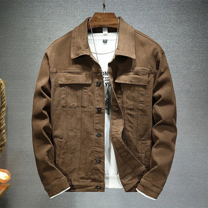 Brown jacket on a gray background