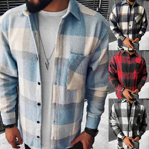 Men’s Check Long-Sleeve Shirt