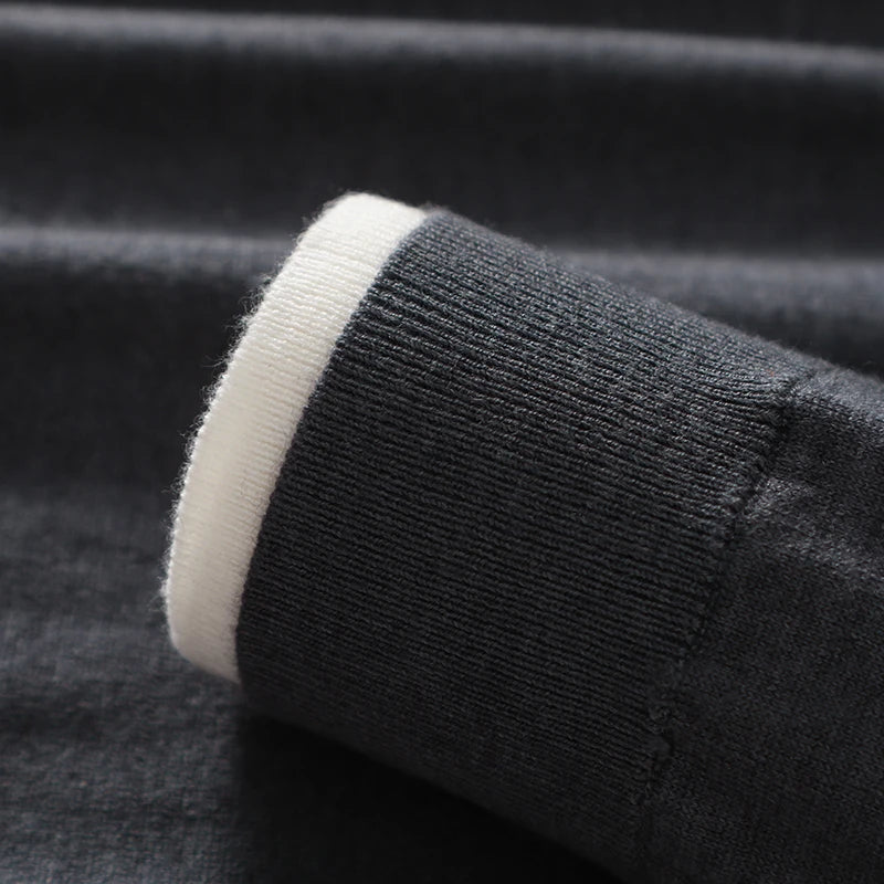Mens Contrast Trim Knit Jumper